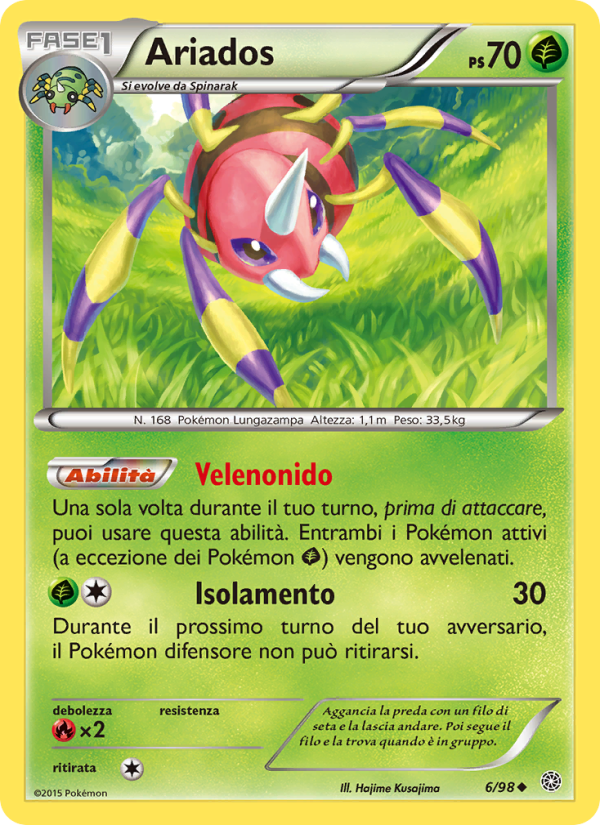 Ariados 006/101 — Ancient Origins (Italian Pokémon TCG card)