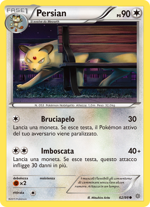 Persian 062/101 — Ancient Origins (Italian Pokémon TCG card)