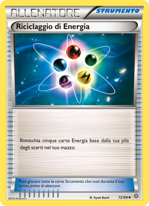 Riciclaggio di Energia 072/101 — Ancient Origins (Italian Pokémon TCG card)