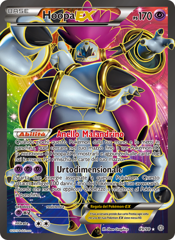 Hoopa EX 089/101 — Ancient Origins (Italian Pokémon TCG card)