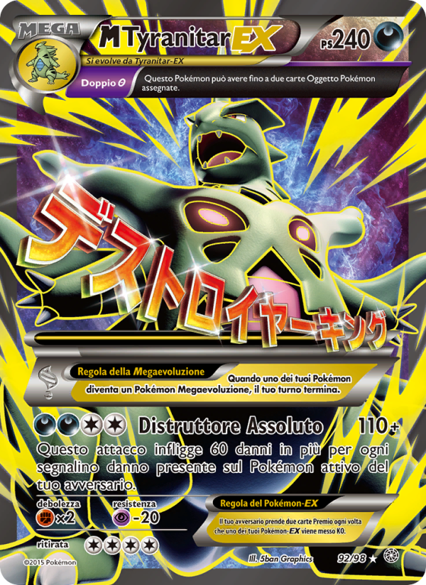 M Tyranitar EX 092/101 — Ancient Origins (Italian Pokémon TCG card)