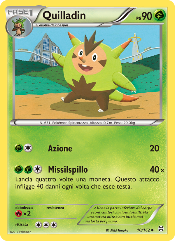 Quilladin 010/165 — BREAKthrough (Italian Pokémon TCG card)