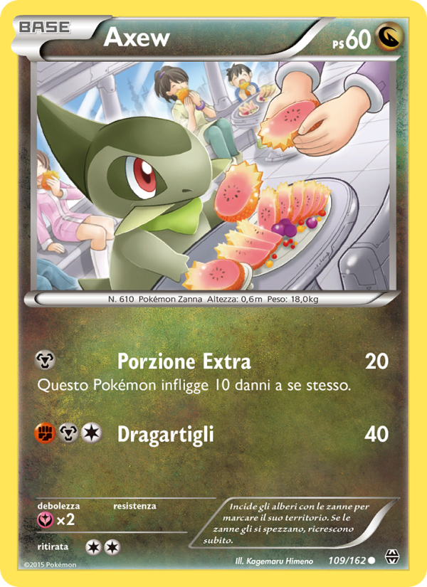 Axew 109/165 — BREAKthrough (Italian Pokémon TCG card)