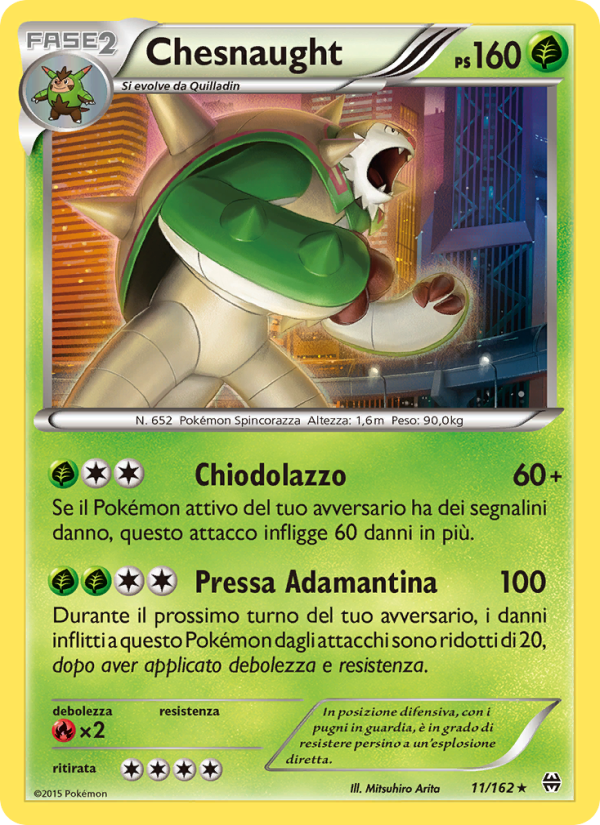 Chesnaught 011/165 — BREAKthrough (Italian Pokémon TCG card)