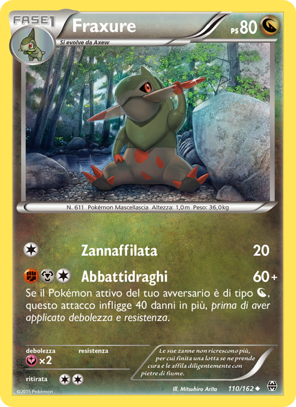 Fraxure 110/165 — BREAKthrough (Italian Pokémon TCG card)