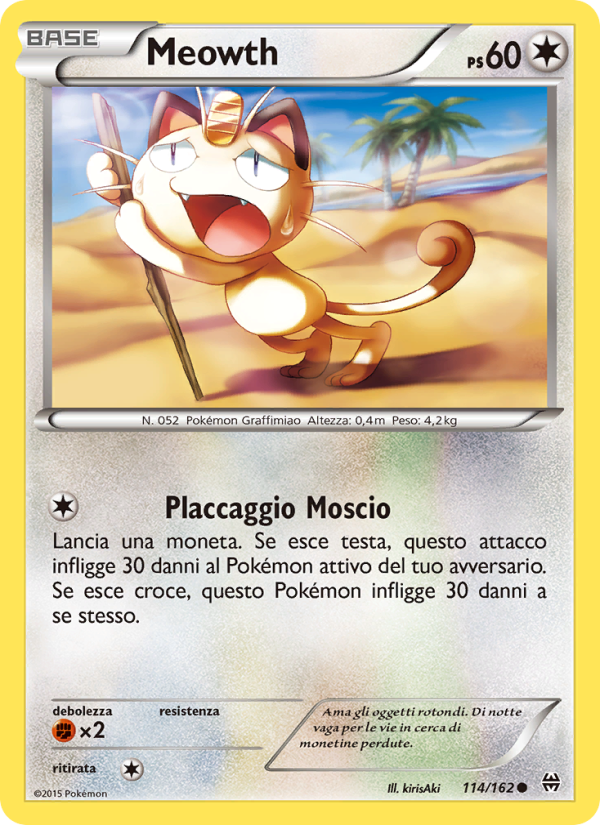 Meowth 114/165 — BREAKthrough (Italian Pokémon TCG card)