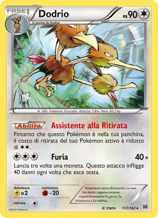 Dodrio 117/165 — BREAKthrough (Italian Pokémon TCG card)