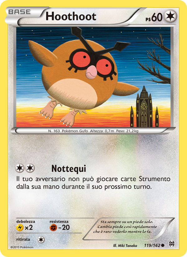Hoothoot 119/165 — BREAKthrough (Italian Pokémon TCG card)