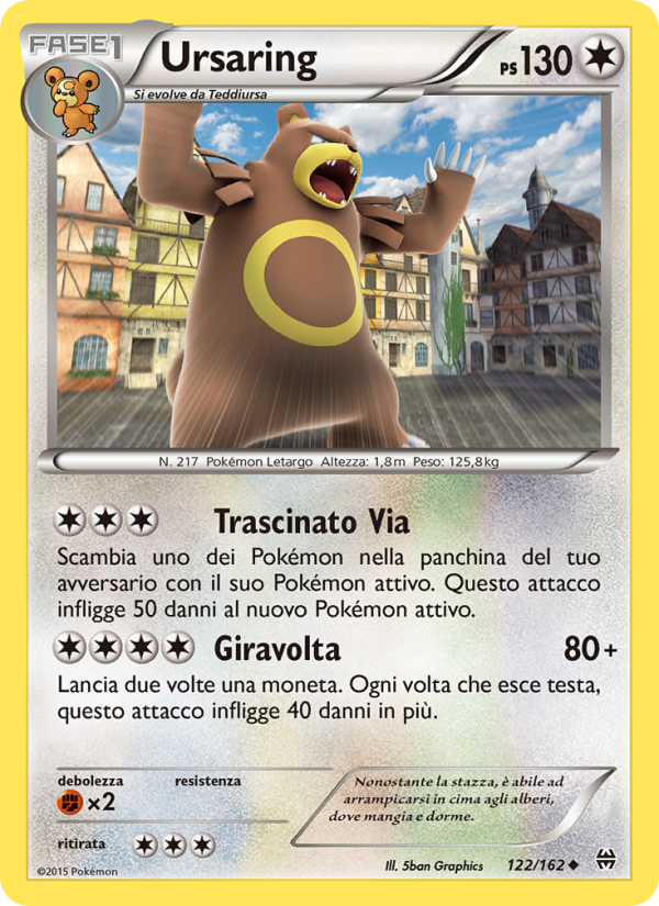 Ursaring 122/165 — BREAKthrough (Italian Pokémon TCG card)