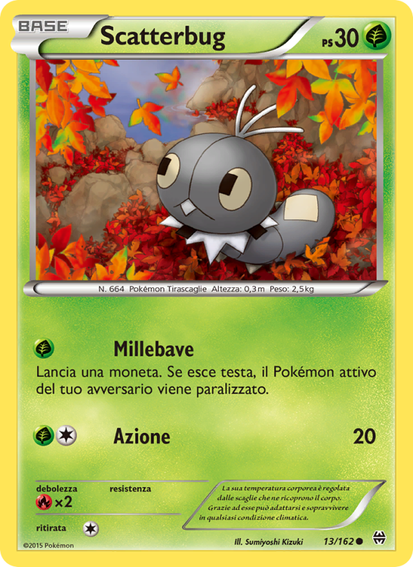 Scatterbug 013/165 — BREAKthrough (Italian Pokémon TCG card)