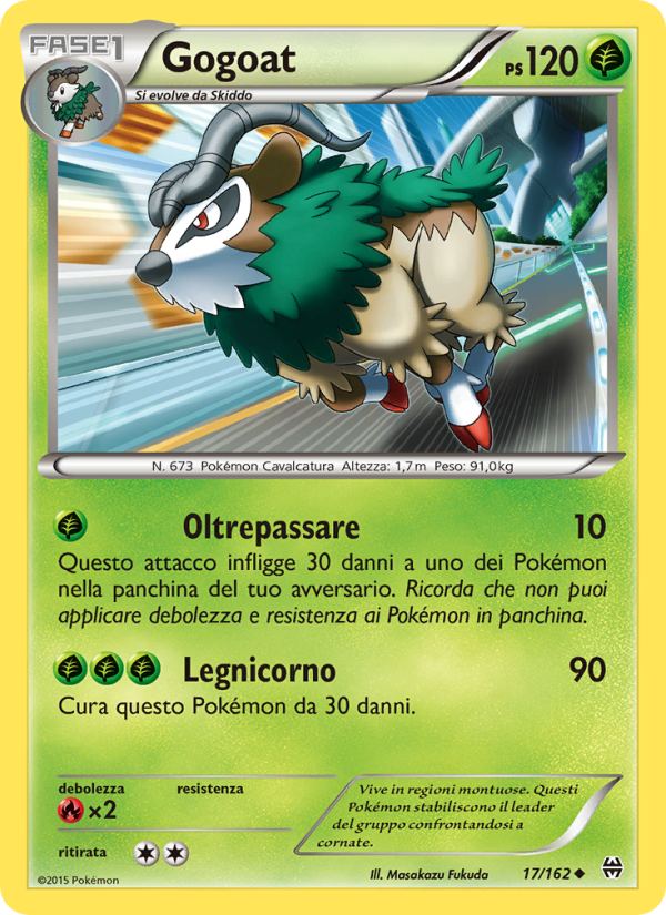 Gogoat 017/165 — BREAKthrough (Italian Pokémon TCG card)