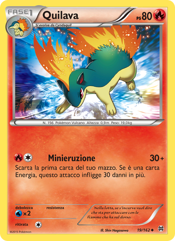 Quilava 019/165 — BREAKthrough (Italian Pokémon TCG card)