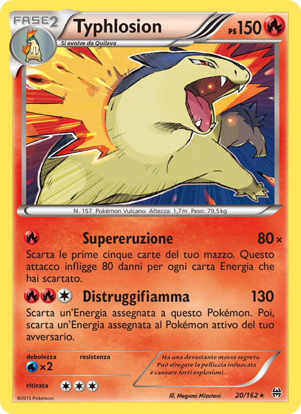 Typhlosion 020/165 — BREAKthrough (Italian Pokémon TCG card)