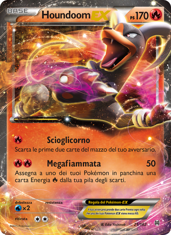 Houndoom EX 021/165 — BREAKthrough (Italian Pokémon TCG card)