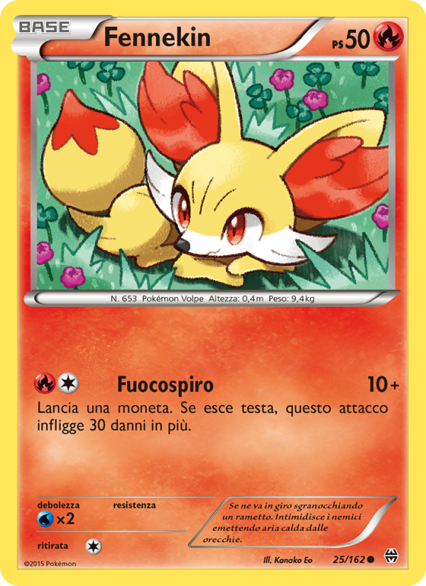 Fennekin 025/165 — BREAKthrough (Italian Pokémon TCG card)