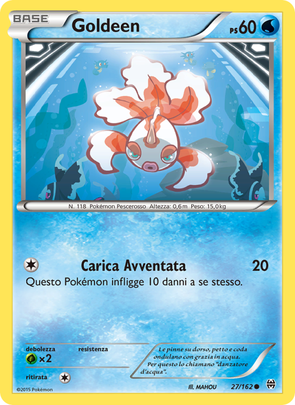 Goldeen 027/165 — BREAKthrough (Italian Pokémon TCG card)