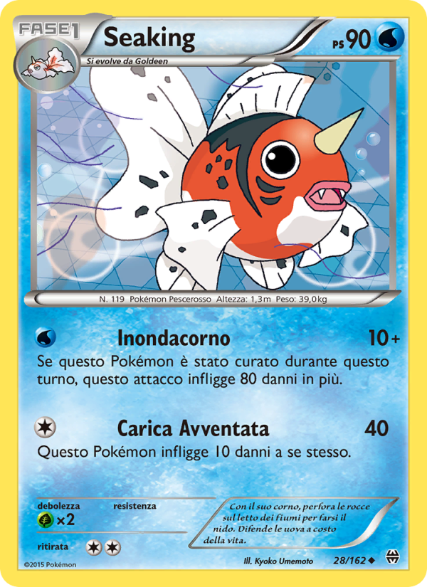 Seaking 028/165 — BREAKthrough (Italian Pokémon TCG card)