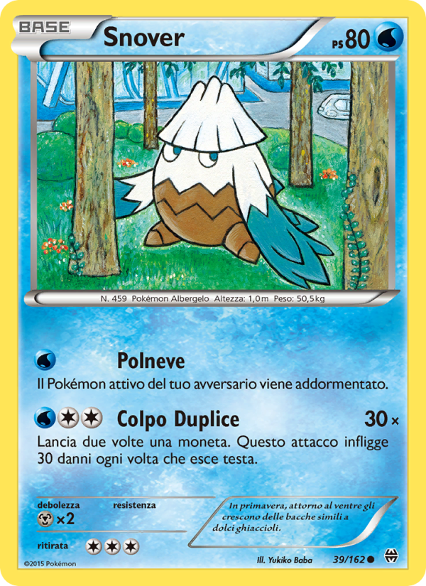 Snover 039/165 — BREAKthrough (Italian Pokémon TCG card)