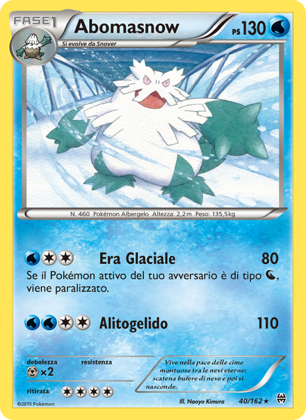 Abomasnow 040/165 — BREAKthrough (Italian Pokémon TCG card)