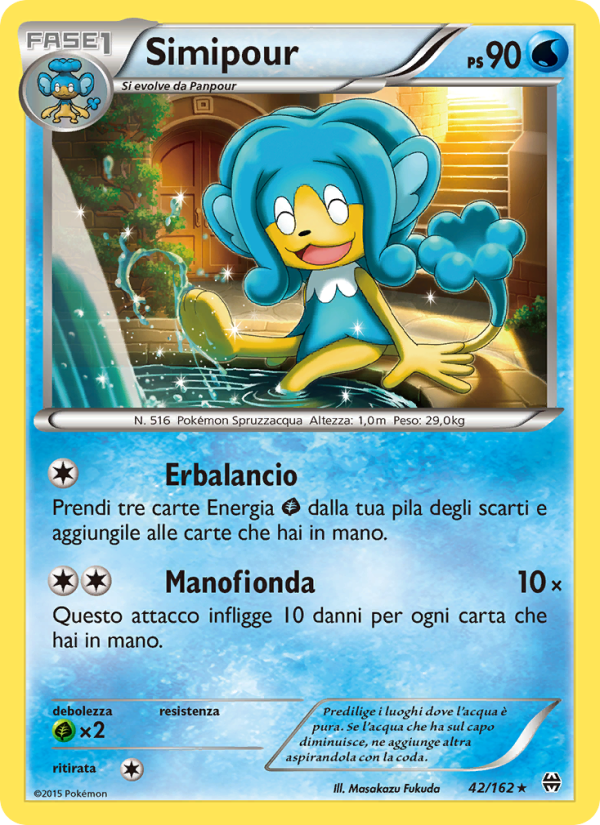 Simipour 042/165 — BREAKthrough (Italian Pokémon TCG card)