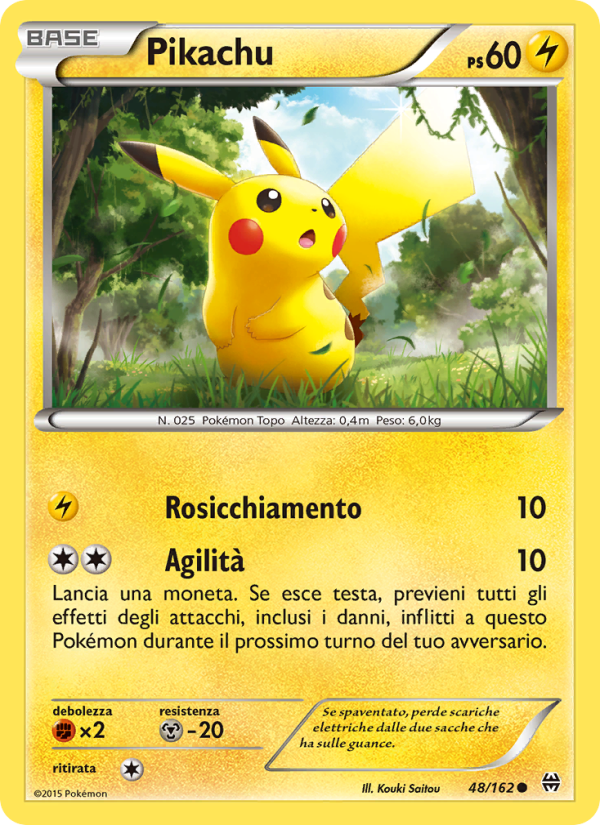 Pikachu 048/165 — BREAKthrough (Italian Pokémon TCG card)