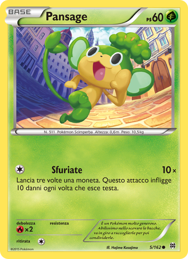 Pansage 005/165 — BREAKthrough (Italian Pokémon TCG card)