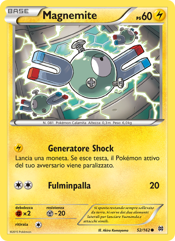 Magnemite 052/165 — BREAKthrough (Italian Pokémon TCG card)