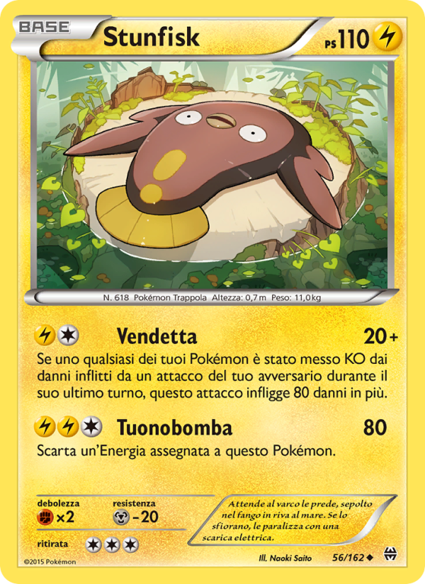 Stunfisk 056/165 — BREAKthrough (Italian Pokémon TCG card)