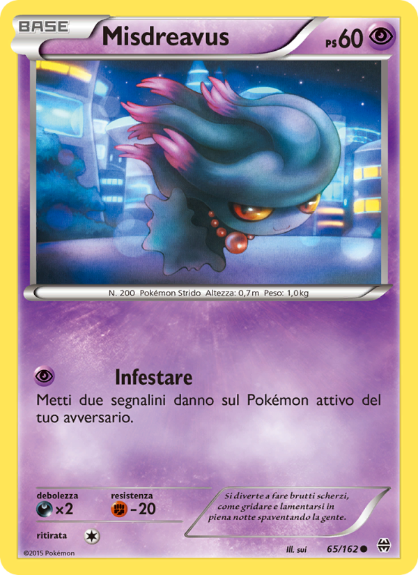 Misdreavus 065/165 — BREAKthrough (Italian Pokémon TCG card)