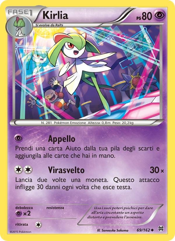 Kirlia 069/165 — BREAKthrough (Italian Pokémon TCG card)