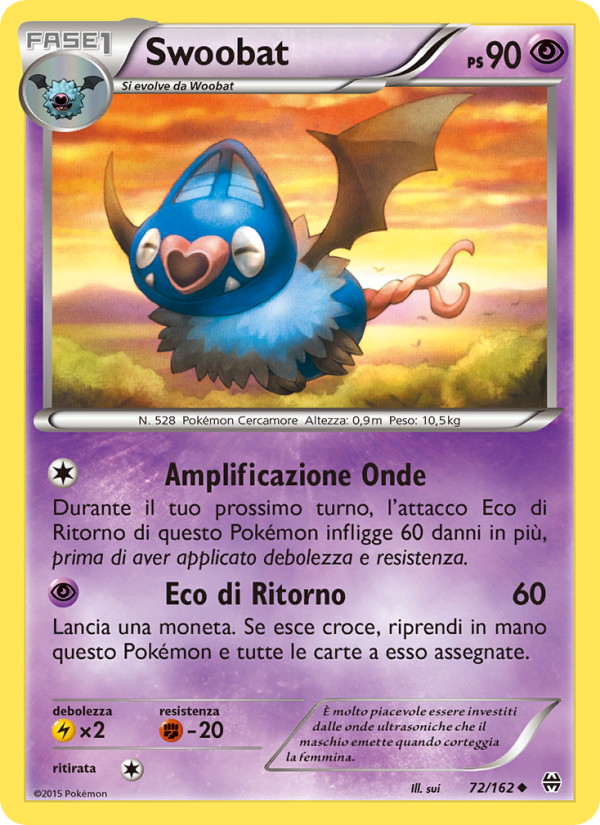 Swoobat 072/165 — BREAKthrough (Italian Pokémon TCG card)