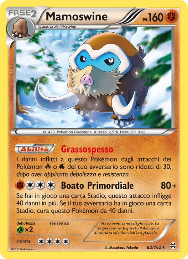 Mamoswine 082/165 — BREAKthrough (Italian Pokémon TCG card)