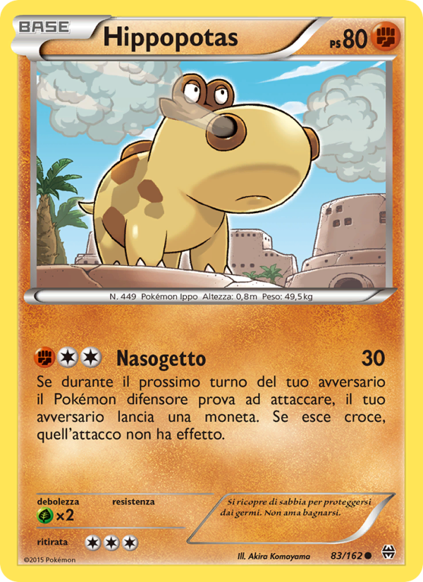Hippopotas 083/165 — BREAKthrough (Italian Pokémon TCG card)