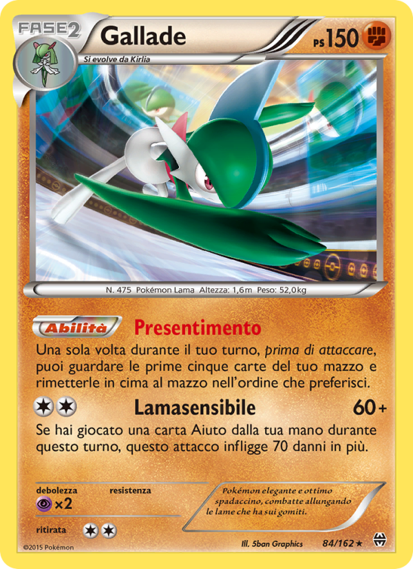 Gallade 084/165 — BREAKthrough (Italian Pokémon TCG card)