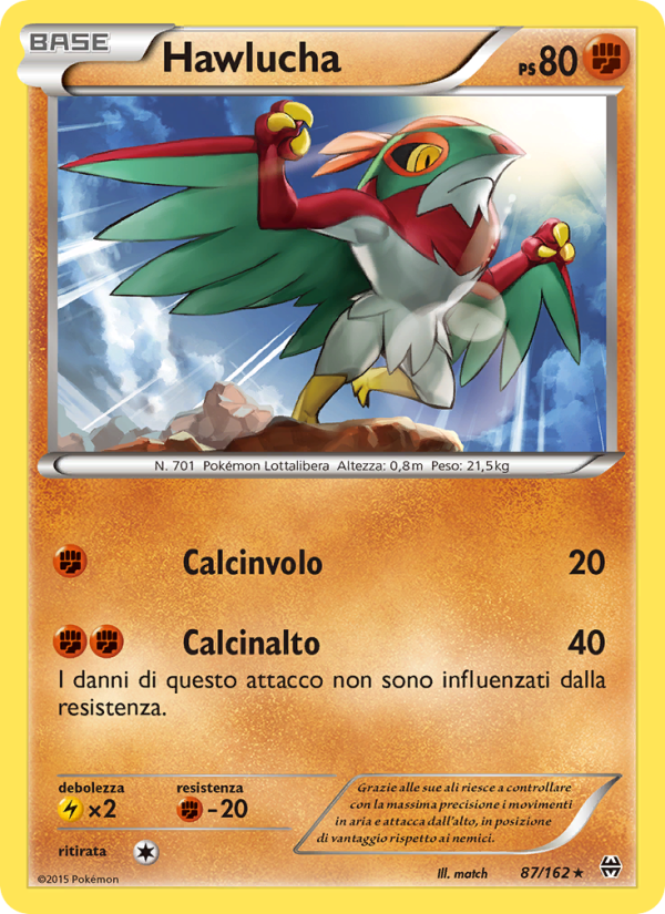 Hawlucha 087/165 — BREAKthrough (Italian Pokémon TCG card)
