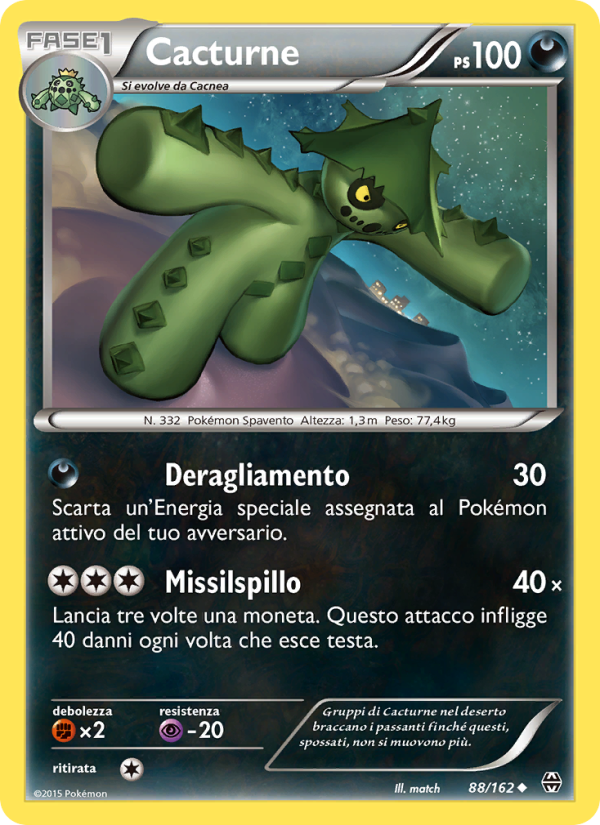 Cacturne 088/165 — BREAKthrough (Italian Pokémon TCG card)