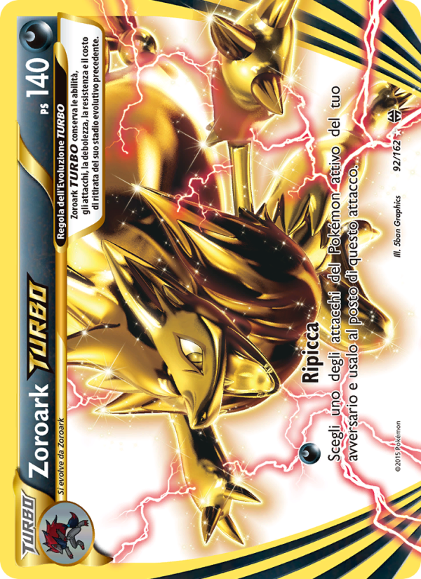 Zoroark TURBO 092/165 — BREAKthrough (Italian Pokémon TCG card)