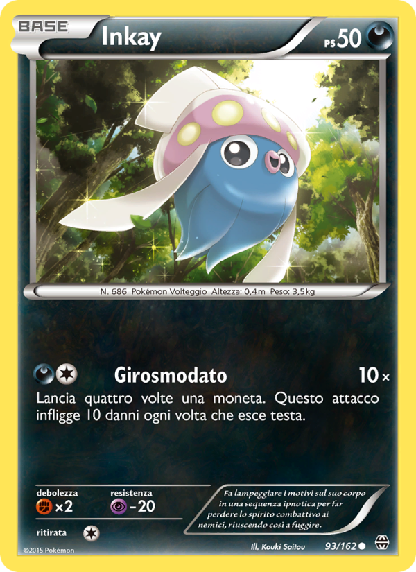Inkay 093/165 — BREAKthrough (Italian Pokémon TCG card)