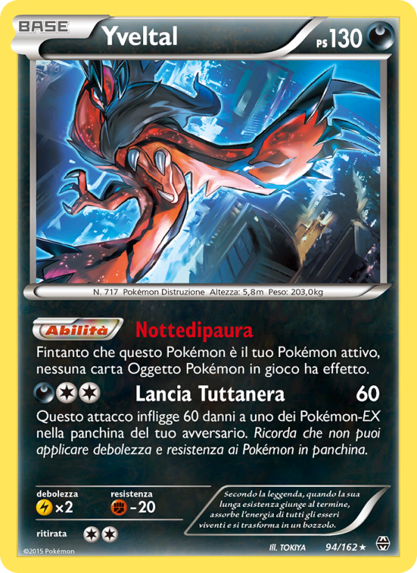 Yveltal 094/165 — BREAKthrough (Italian Pokémon TCG card)