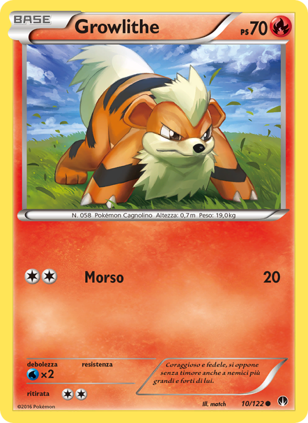 Growlithe 010/126 — BREAKpoint (Italian Pokémon TCG card)