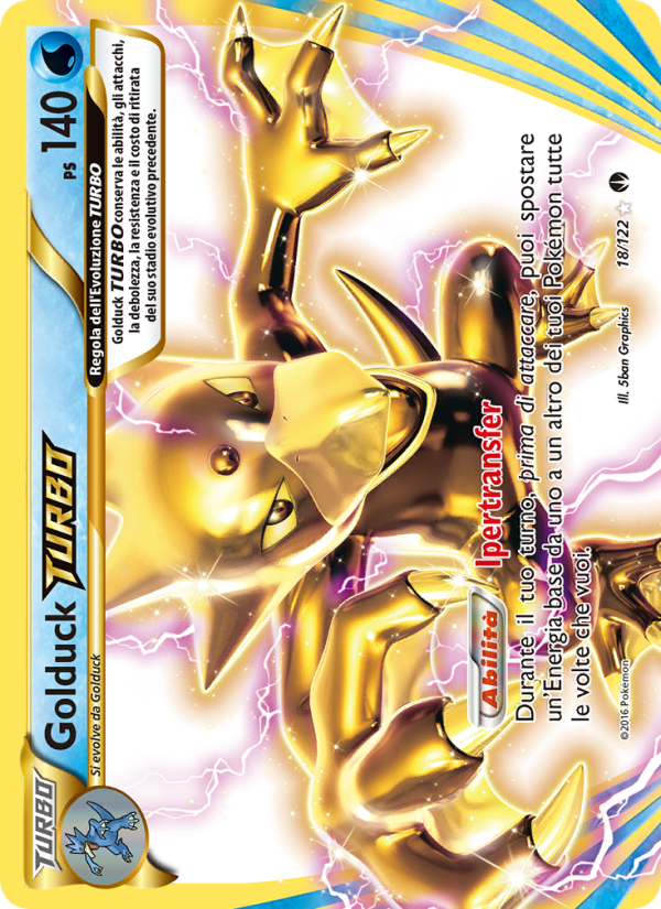 Golduck TURBO 018/126 — BREAKpoint (Italian Pokémon TCG card)