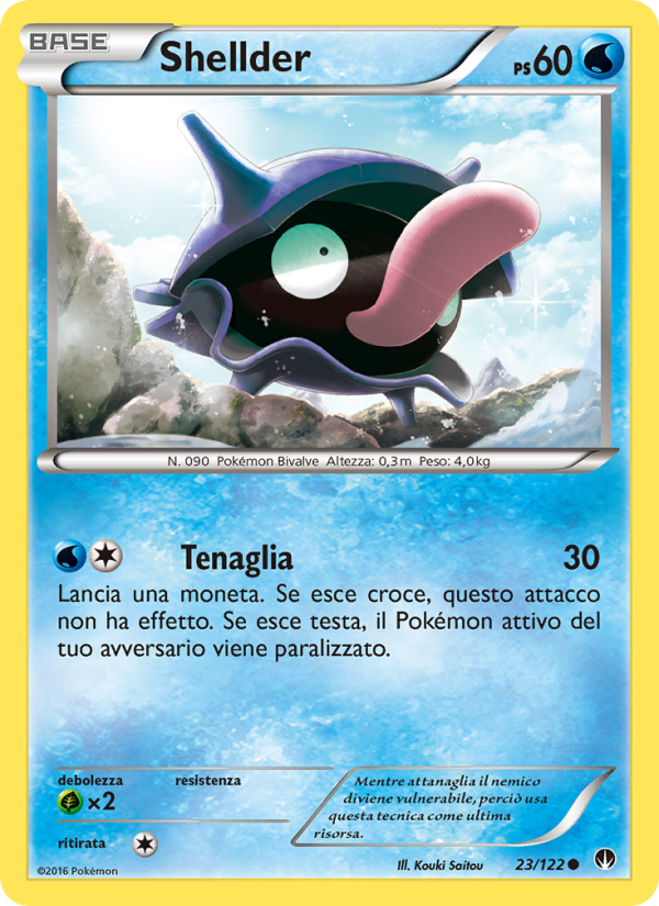 Shellder 023/126 — BREAKpoint (Italian Pokémon TCG card)