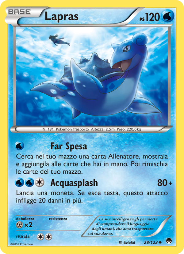 Lapras 028/126 — BREAKpoint (Italian Pokémon TCG card)