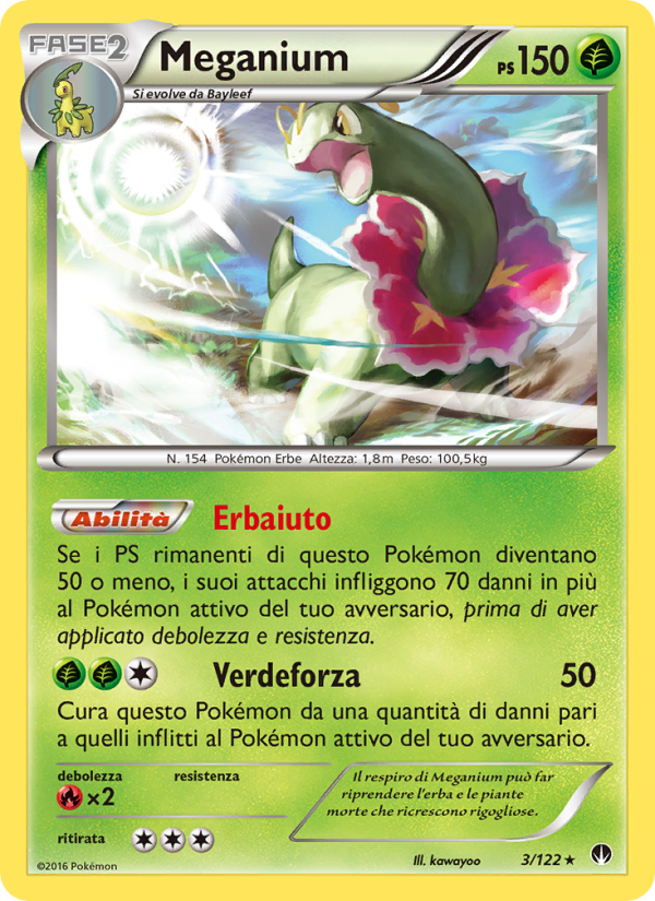 Meganium 003/126 — BREAKpoint (Italian Pokémon TCG card)