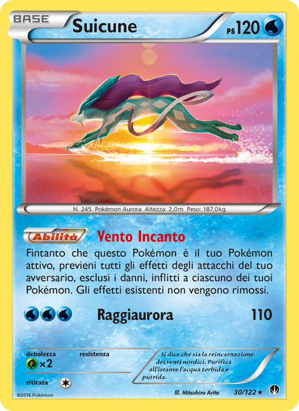 Suicune 030/126 — BREAKpoint (Italian Pokémon TCG card)