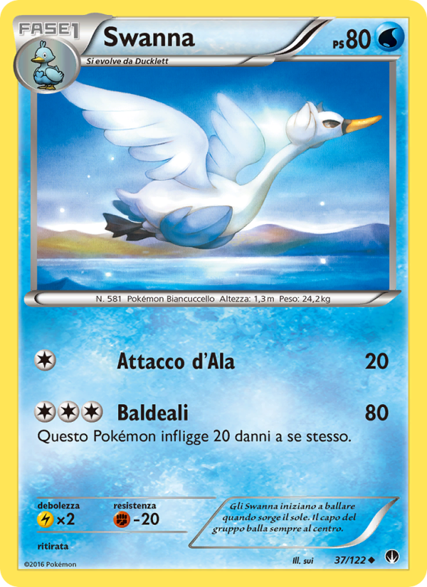 Swanna 037/126 — BREAKpoint (Italian Pokémon TCG card)