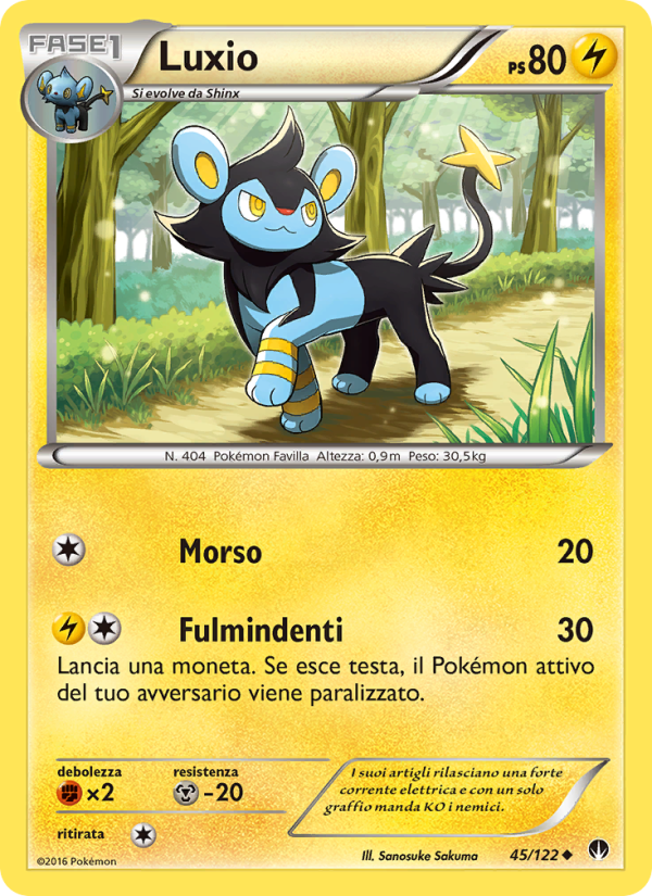 Luxio 045/126 — BREAKpoint (Italian Pokémon TCG card)
