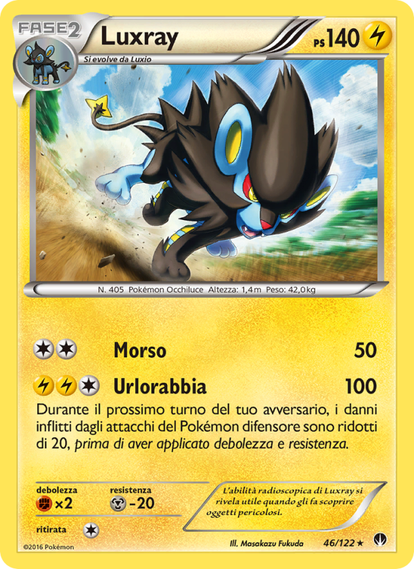 Luxray 046/126 — BREAKpoint (Italian Pokémon TCG card)