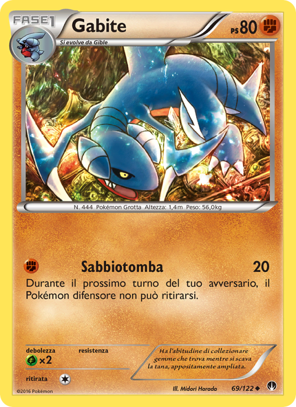 Gabite 069/126 — BREAKpoint (Italian Pokémon TCG card)