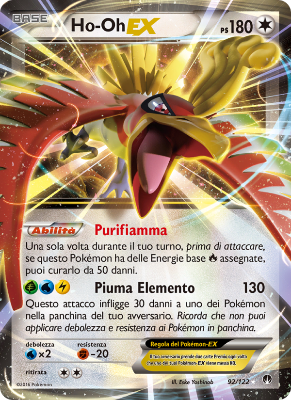 Ho-Oh EX 092/126 — BREAKpoint (Italian Pokémon TCG card)